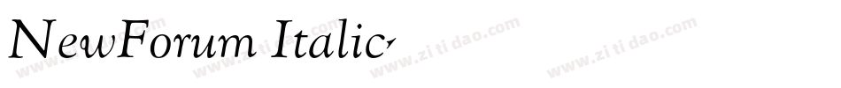 NewForum Italic字体转换